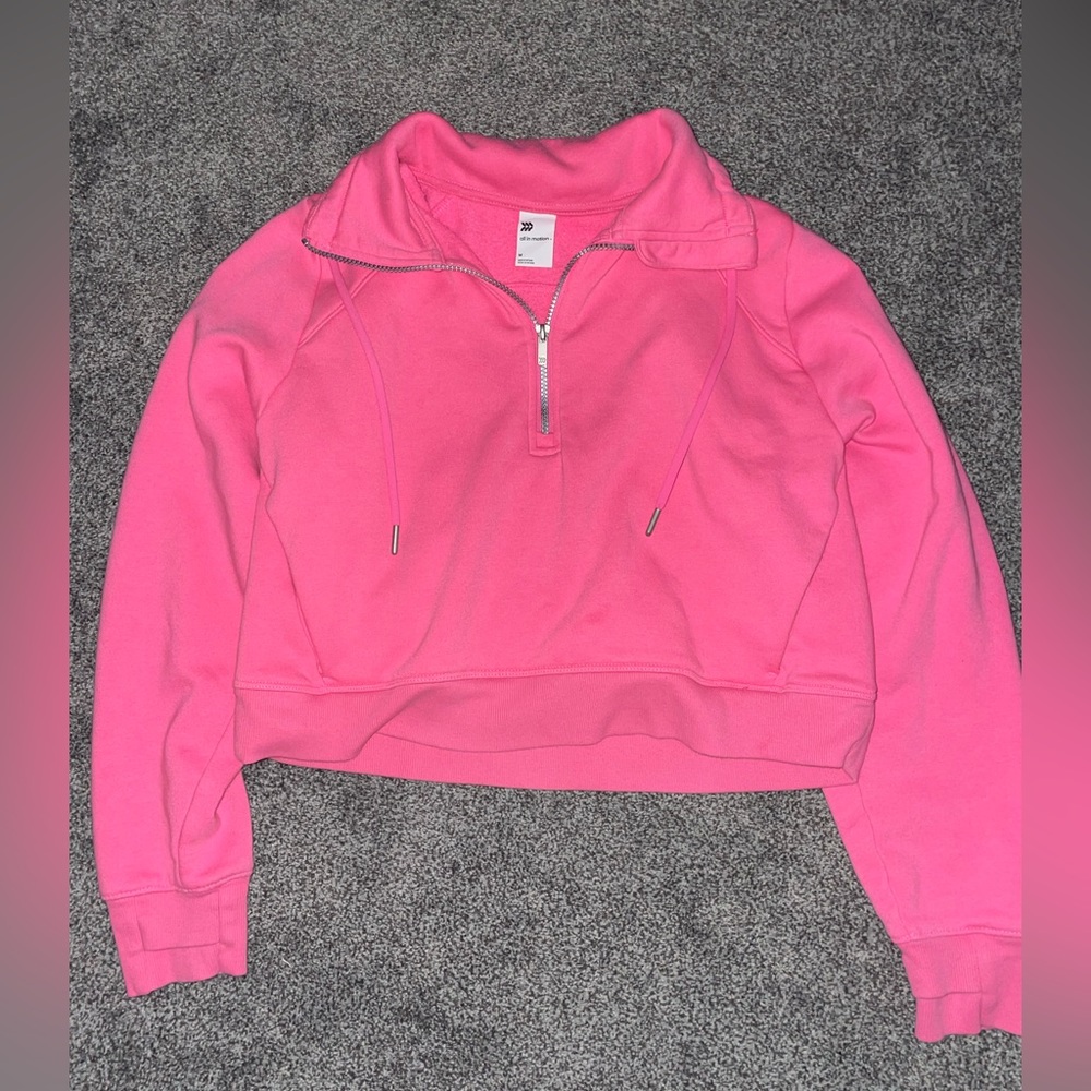 All in Motion Half-zip Jacket Pullover | Medium | Hot pink